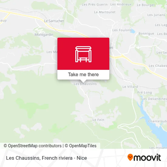 Mapa Les Chaussins