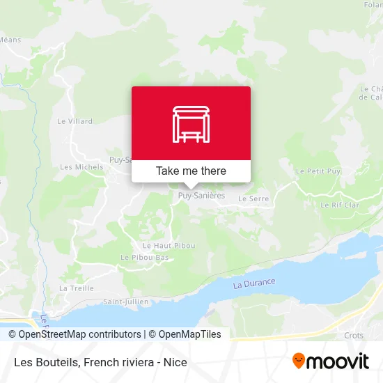Les Bouteils map