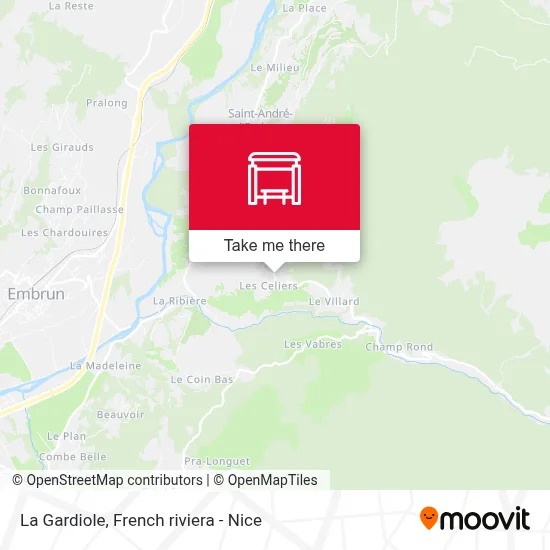 La Gardiole map