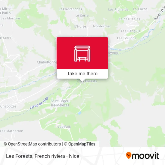 Les Forests map
