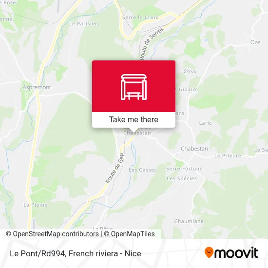 Le Pont/Rd994 map