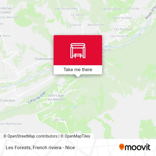 Les Forests map