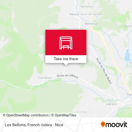 Les Bellons map