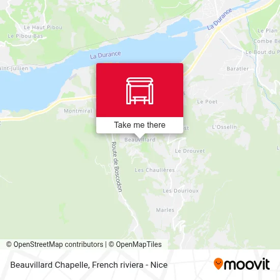 Mapa Beauvillard Chapelle