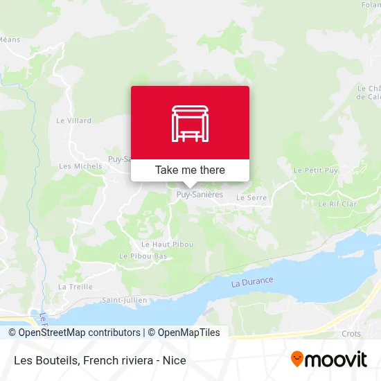 Les Bouteils map