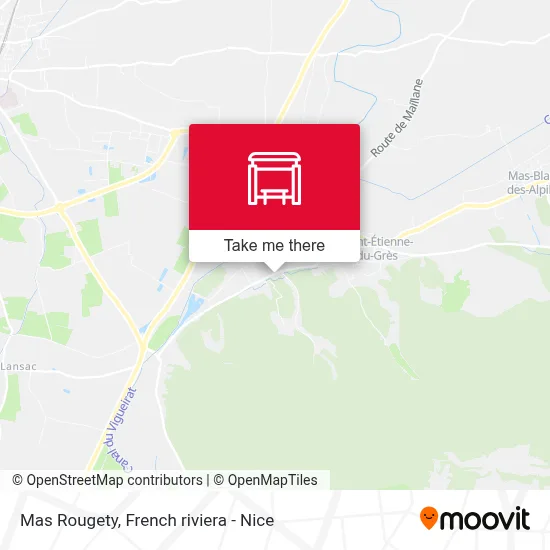 Mas Rougety map