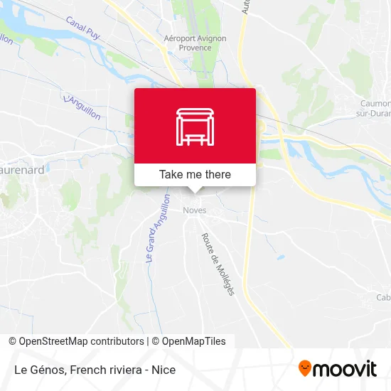 Le Génos map