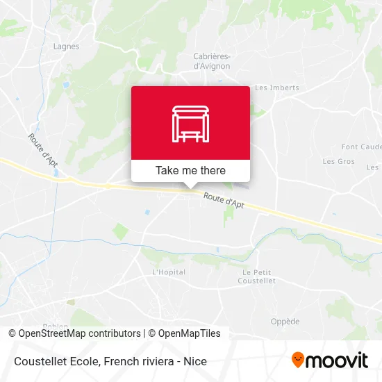 Coustellet Ecole map