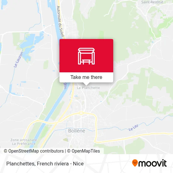 Planchettes map