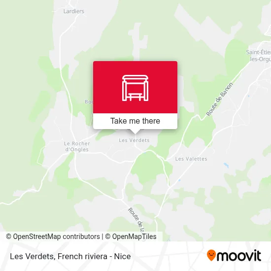 Les Verdets map