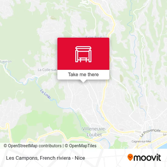 Les Campons map