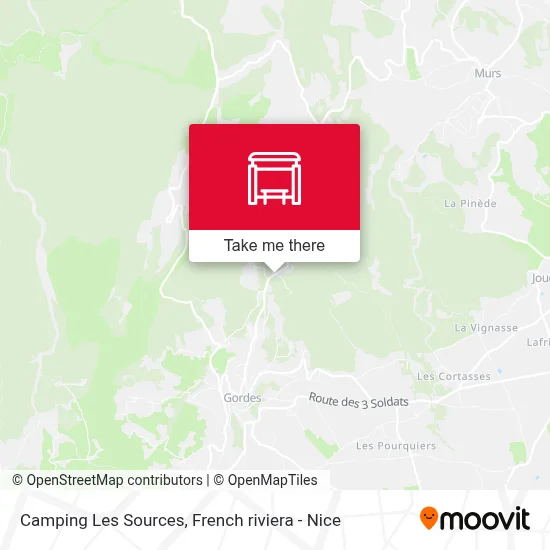 Camping Les Sources map