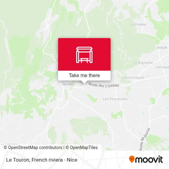 Le Touron map