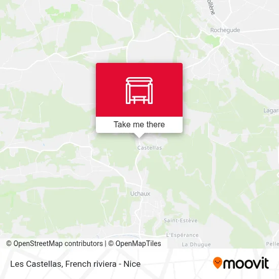 Les Castellas map