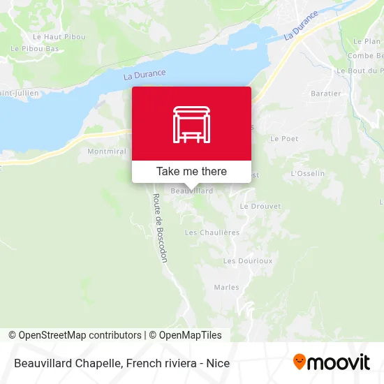 Mapa Beauvillard Chapelle