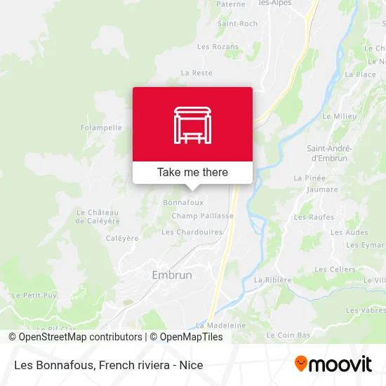 Les Bonnafous map