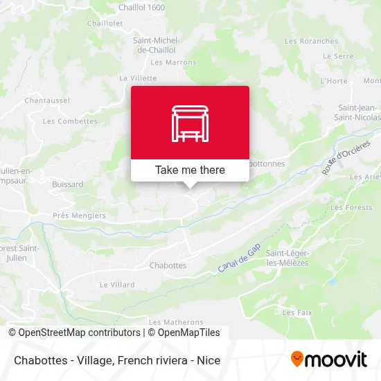 Chabottes - Village map