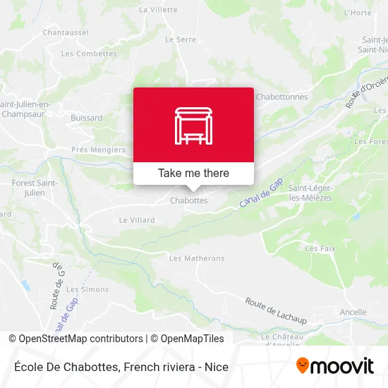 École De Chabottes map