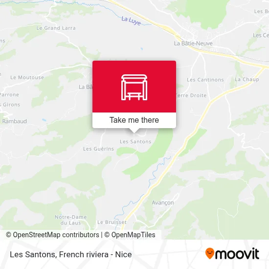 Les Santons map