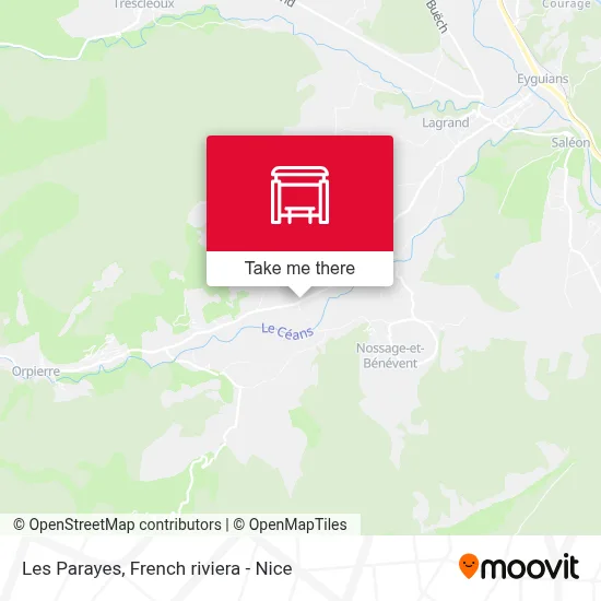 Les Parayes map