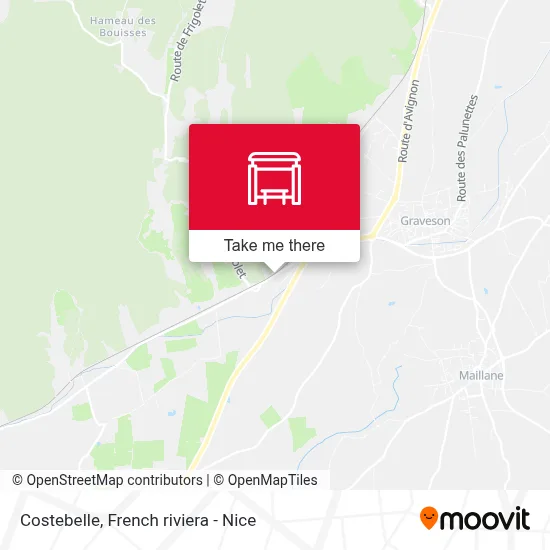 Costebelle map