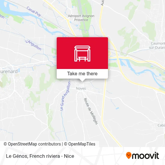 Le Génos map