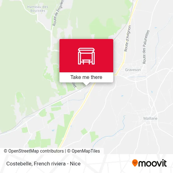 Costebelle map