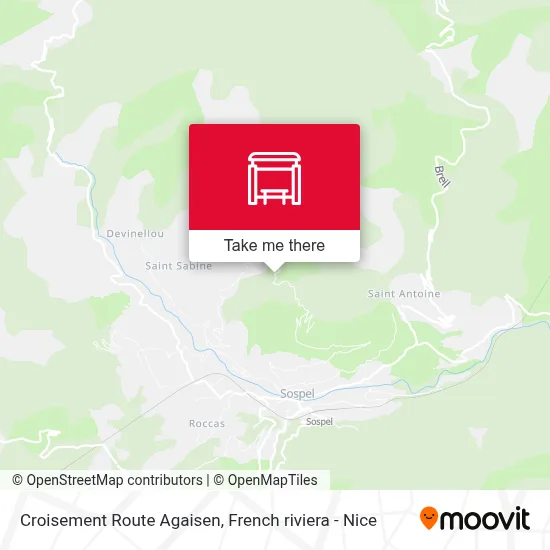 Croisement Route Agaisen map