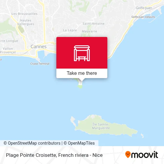 Plage Pointe Croisette map