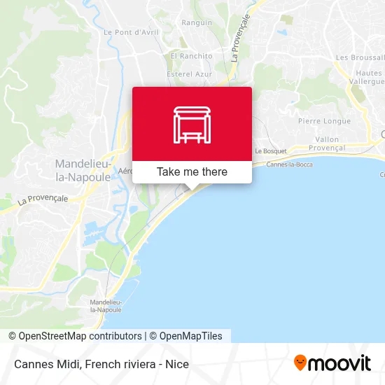 Cannes Midi map