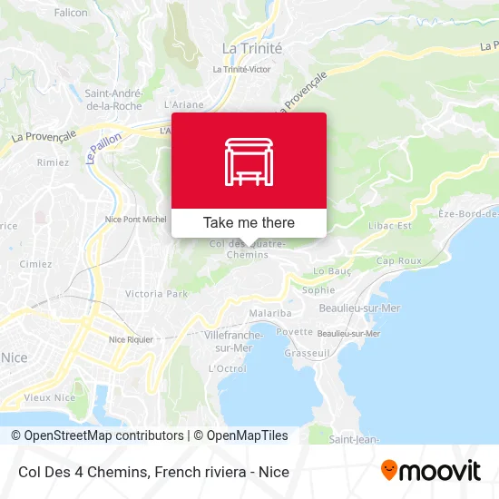 Col Des 4 Chemins map