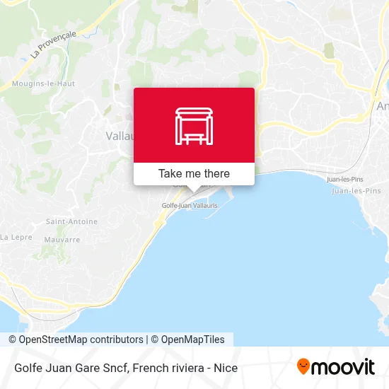 Golfe Juan Gare Sncf map