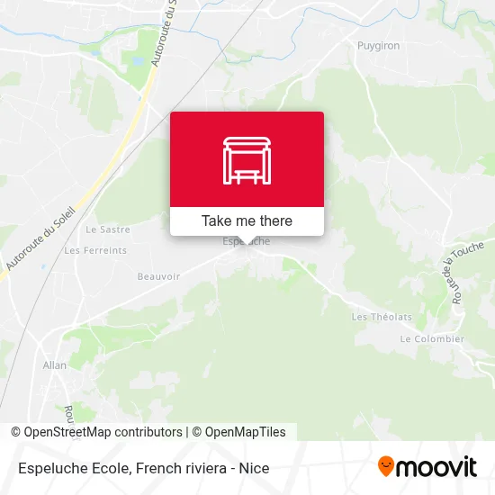 Espeluche Ecole map