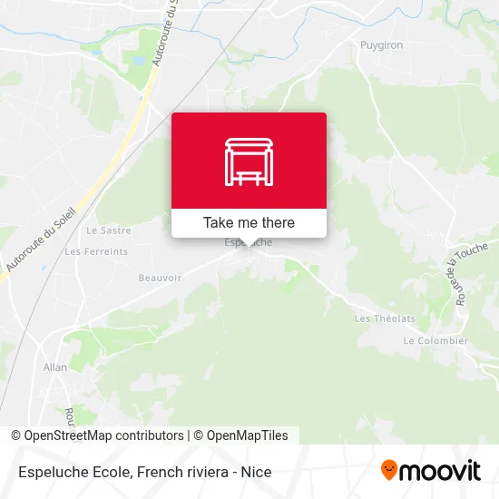 Espeluche Ecole map