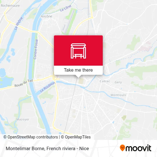 Montelimar Borne map
