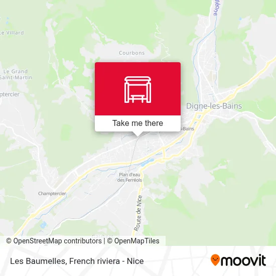 Les Baumelles map