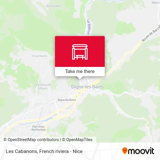 Les Cabanons map