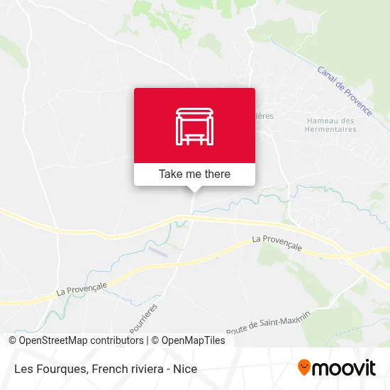 Les Fourques map