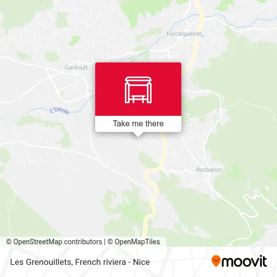 Les Grenouillets map