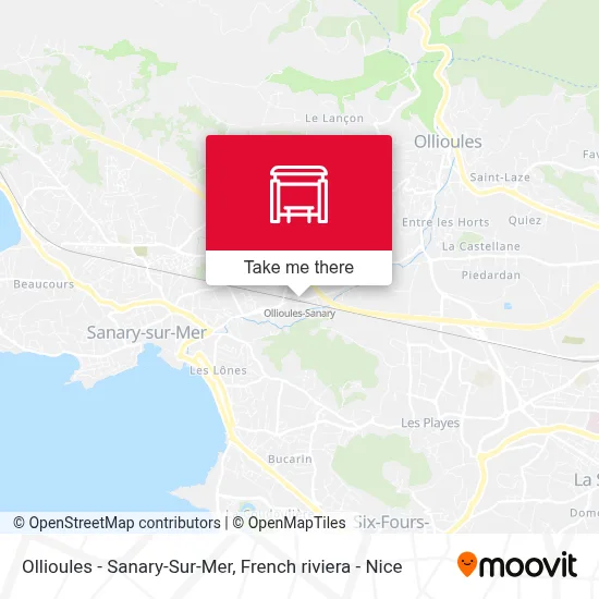 Ollioules - Sanary-Sur-Mer map