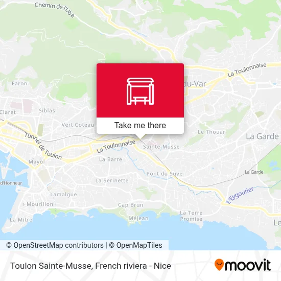 Toulon Sainte-Musse map