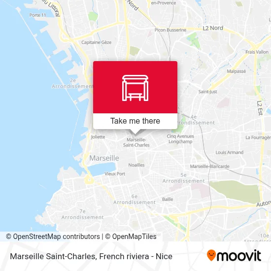 Marseille Saint-Charles map
