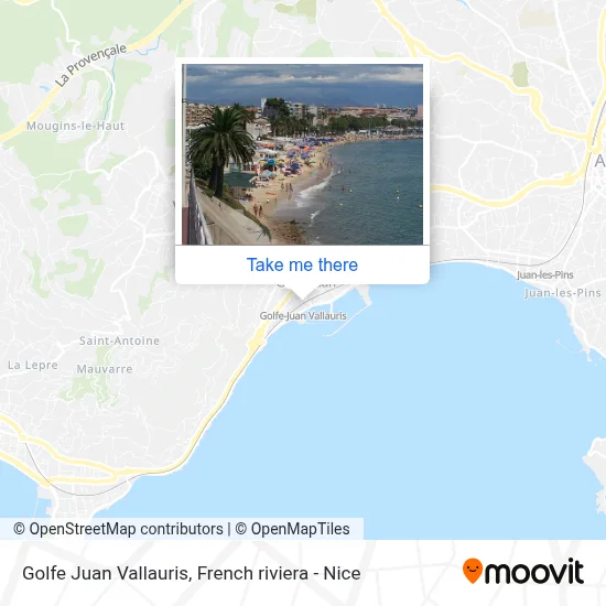 Golfe Juan Vallauris map