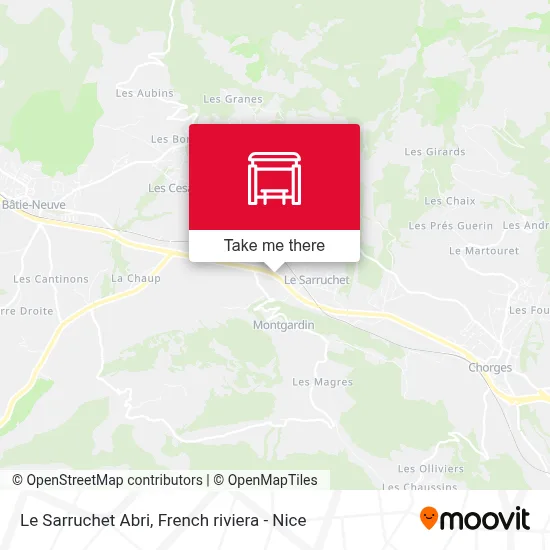 Le Sarruchet Abri map