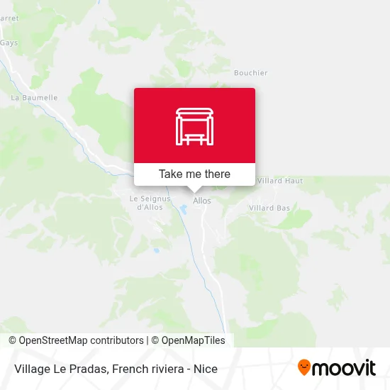 Village Le Pradas map