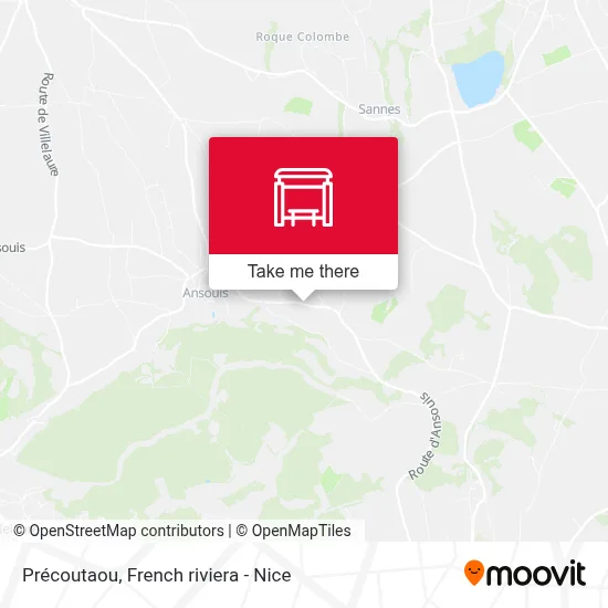 Précoutaou map