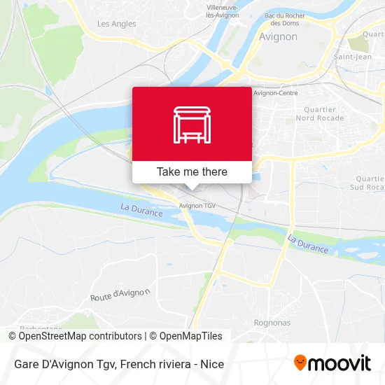 Gare D'Avignon Tgv map