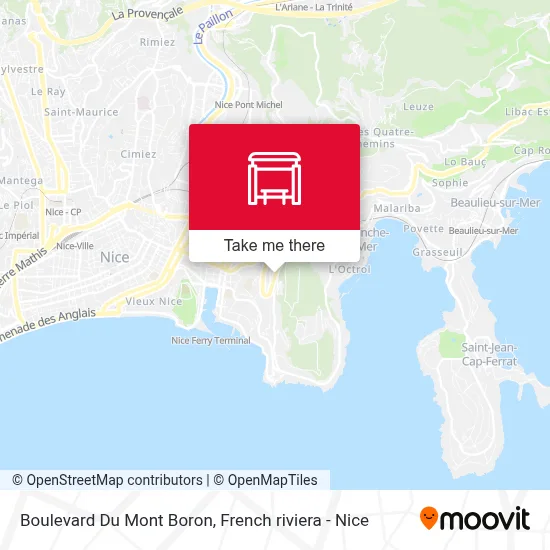 Boulevard Du Mont Boron map
