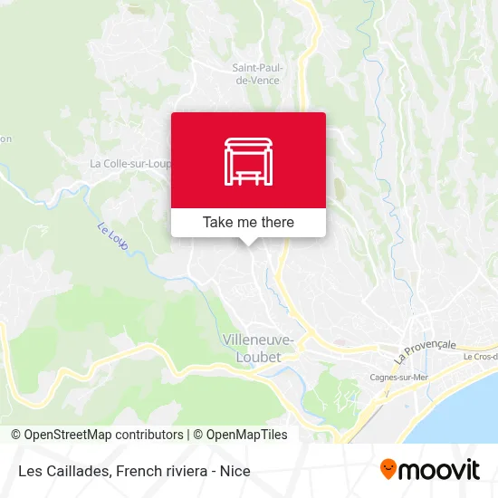 Les Caillades map