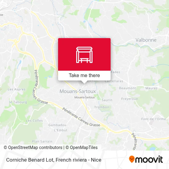 Corniche Benard Lot map
